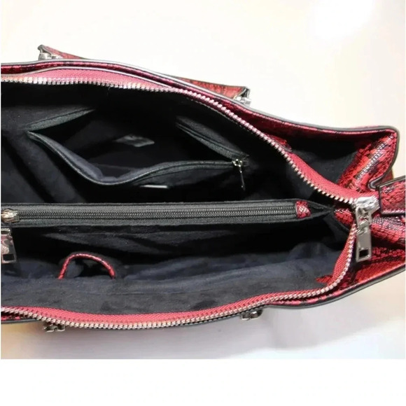 Sassy Jones NEW Pamela Snake Print ReEmbossed Large Crossbody Bag - Picture 14 of 16